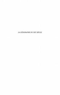 Produktbild: Geographie du XXIe siecle La