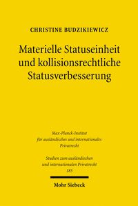 Produktbild: Materielle Statuseinheit und kollisionsrechtliche Statusverbesserung