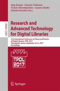 Produktbild: Research and Advanced Technology for Digital Libraries