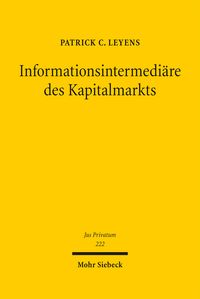 Produktbild: Informationsintermedi&auml;re des Kapitalmarkts