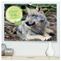Produktbild: Unsere W&ouml;lfe - Ein Wildtier kehrt zur&uuml;ck (hochwertiger Premium Wandkalender 2026 DIN A2 quer), Kunstdruck in Hochglanz