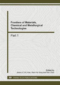 Produktbild: Frontiers of Materials, Chemical and Metallurgical Technologies