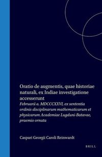 Produktbild: Oratio de Augmentis, Quae Historiae Naturali, Ex Indiae Investigatione Accesserunt