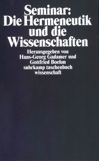 Produktbild: Seminar: Die Hermeneutik und die Wissenschaften
