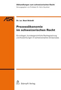 Produktbild: Prozess&ouml;konomie im schweizerischen Recht