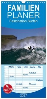 Produktbild: Familienplaner 2027 - Faszination Surfen mit 5 Spalten (Wandkalender, 21 x 45 cm) CALVENDO