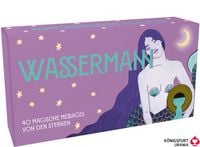 Produktbild: Sternzeichen Wassermann - 40 Karten in Magnetschachtel mit Metallicfolie - Magische Messages von den Sternen