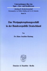 Produktbild: Das Wertpapieroptionsgesch&auml;ft in der Bundesrepublik Deutschland.