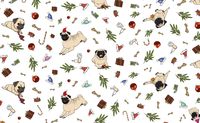 Produktbild: Geschenkpapier Set Mops Weihnachten