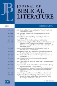 Produktbild: Journal of Biblical Literature 135.3 (2016)