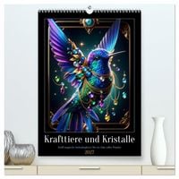 Produktbild: Krafttiere und Kristalle (hochwertiger Premium Wandkalender 2027 DIN A2 hoch), Kunstdruck in Hochglanz