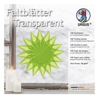 Produktbild: URSUS Faltbl&auml;tter Faltbl&auml;tter Transparentpapier, 14 x 14 cm, hellgr&uuml;n, 100 Blatt