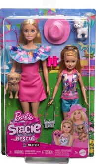 Bild vom Artikel Barbie - und Stacie Schwestern Puppenset mit 2 Hunden und Zubehör vom Autor 