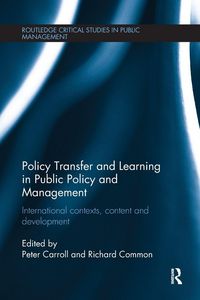 Produktbild: Policy Transfer and Learning in Public Policy and Management