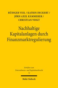 Produktbild: Nachhaltige Kapitalanlagen durch Finanzmarktregulierung