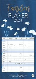 Indigo Familienplaner 2024. Großer Familienkalender mit schönem Design und viel Platz für Termine: Organisationstool und Blickfang in einem! Kalend