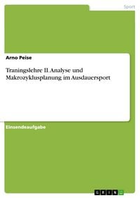 Produktbild: Traningslehre II. Analyse und Makrozyklusplanung im Ausdauersport