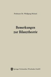 Produktbild: Bemerkungen zur Bilanztheorie