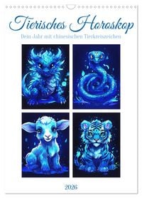 Produktbild: Tierisches Horoskop (Wandkalender 2026 DIN A3 hoch), CALVENDO Monatskalender