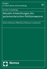 Produktbild: Aktuelle Entwicklungen des parlamentarischen Petitionswesens