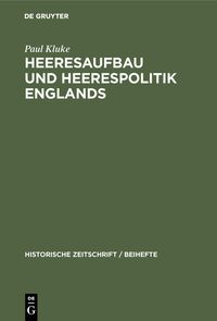 Produktbild: Heeresaufbau und Heerespolitik Englands