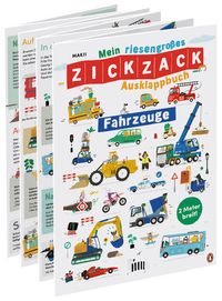 Bild vom Artikel Mein riesengroßes ZICKZACK Ausklappbuch – Fahrzeuge vom Autor Makii