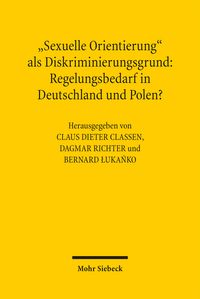 Produktbild: "Sexuelle Orientierung" als Diskriminierungsgrund: Regelungsbedarf in Deutschland und Polen?