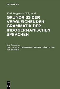 Produktbild: Einleitung und Lautlehre. H&auml;lfte 2. (&sect; 695 bis 1084)