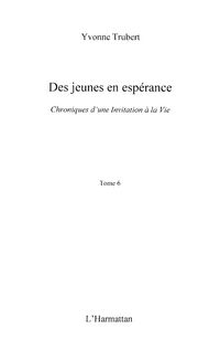 Produktbild: Des jeunes en esperance - chroniques d'u