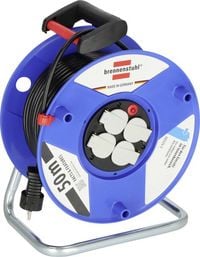 Produktbild: Brennenstuhl 1208060 Kabeltrommel 50.00 m Schwarz Schutzkontakt-Stecker
