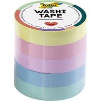 Produktbild: folia Washi Tape Pastell 10mmx10m 5 St&uuml;ck