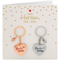 Produktbild: Paar-Schl&uuml;sselanh&auml;nger Motiv "Herz"
