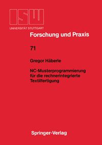 Produktbild: NC-Musterprogrammierung f&uuml;r die rechnerintegrierte Textilfertigung