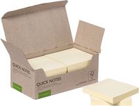 Produktbild: Q-CONNECT&reg; Haftnotizen Quick Notes Recycling Sparbox, gelb, 76 x 76 mm 12 St&uuml;ck
