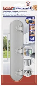 Produktbild: tesa POWERSTRIPS&reg; Hakenleiste Chrom Inhalt: 1 St.