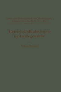 Produktbild: Betriebskalkulationen im Bankgewerbe