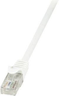 Produktbild: LogiLink CP2081U RJ45 Patchkabel CAT 6 U/UTP 7.50m Wei&szlig; mit Rastnasenschutz 1St.