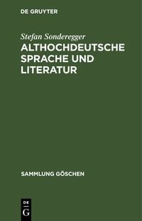 Produktbild: Althochdeutsche Sprache und Literatur