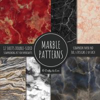 Produktbild: Marble Patterns Scrapbook Paper Pad 8x8 Scrapbooking Kit for Papercrafts, Cardmaking, Printmaking, DIY Crafts, Stationary Designs, Borders, Backgrounds