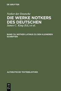 Produktbild: Notker latinus zu den kleineren Schriften