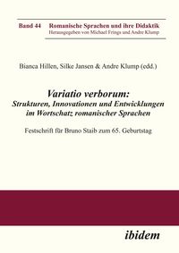 Produktbild: Variatio verborum: Strukturen, Innovationen und Entwicklungen im Wortschatz romanischer Sprachen