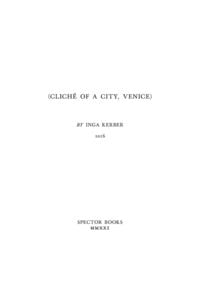 Produktbild: (Clich&eacute; of a City, Venice)