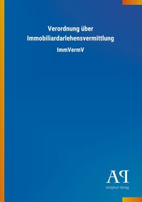 Produktbild: Verordnung &uuml;ber Immobiliardarlehensvermittlung