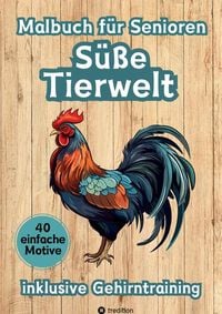 Produktbild: Malbuch f&uuml;r Senioren S&uuml;&szlig;e Tierwelt Einfache Ausmalbilder f&uuml;r Rentner mit Gehirntraining Geschenkidee Valentinstag