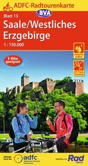 Produktbild: ADFC-Radtourenkarte 13 Saale /Westliches Erzgebirge 1:150.000, rei&szlig;- und wetterfest, E-Bike geeignet, GPS-Tracks Download