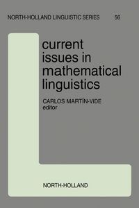 Produktbild: Current Issues in Mathematical Linguistics