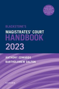 Bild vom Artikel Blackstone's Magistrates' Court Handbook 2023 vom Autor Bartholomew Dalton