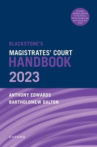 Produktbild: Blackstone's Magistrates' Court Handbook 2023