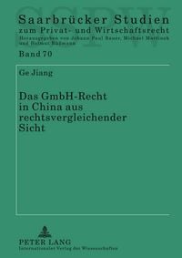 Produktbild: Das GmbH-Recht in China aus rechtsvergleichender Sicht
