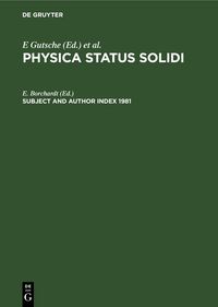 Produktbild: Subject and Author Index 1981